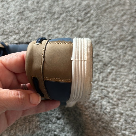 Boys navy and brown SAIL dock shoes - Picture 5 of 6